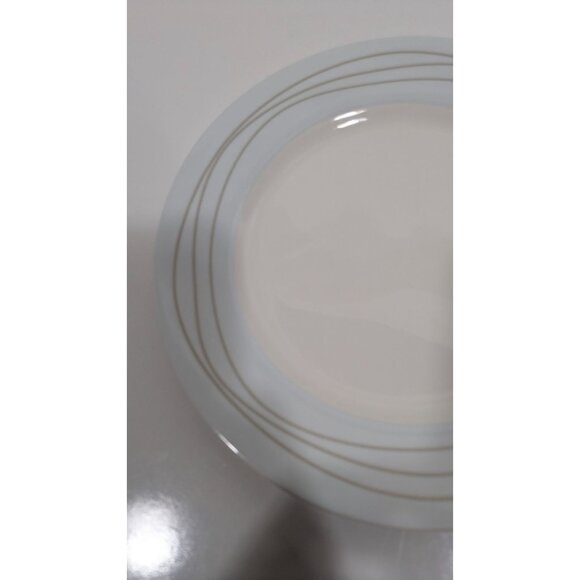 Jeff Banks Motion London Fine China Lunch Plate White Stripes Elegant Tableware - Picture 5 of 8